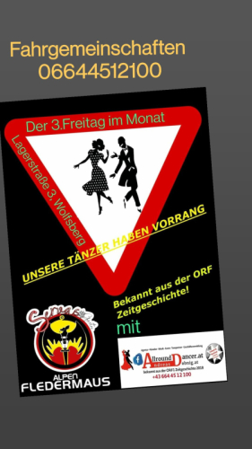 Alpenfledermaus Wolfsberg Discofox Party immer der 3. Freitag im Monat  mit Taxitänzer Info 06644512100