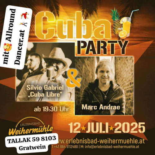 Erlebnisbad-Weihermuehle CUBA Party 14.7.Tallak 59 ,Gratwein   am See mit AllroundDancer 06644512100 Tanzab
