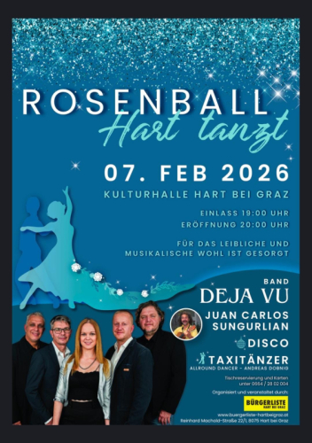 Rosenball Hart bei Graz 7.22026 mit AllroundDancer Andreas Dobnig Info +436644512100 ein schöner Ball naehe Graz