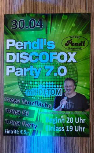 Gasthaus PENDL Kalsdorf 30.4. mit AllroundDancer und DJ Tom Info +436644512100